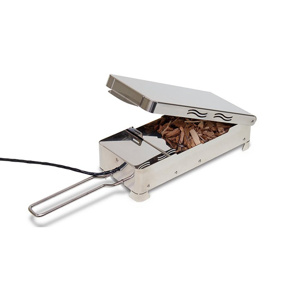 Grillbräter, Räucherbox, Kohlegrill, Stahl, Schneideplattenbereit
