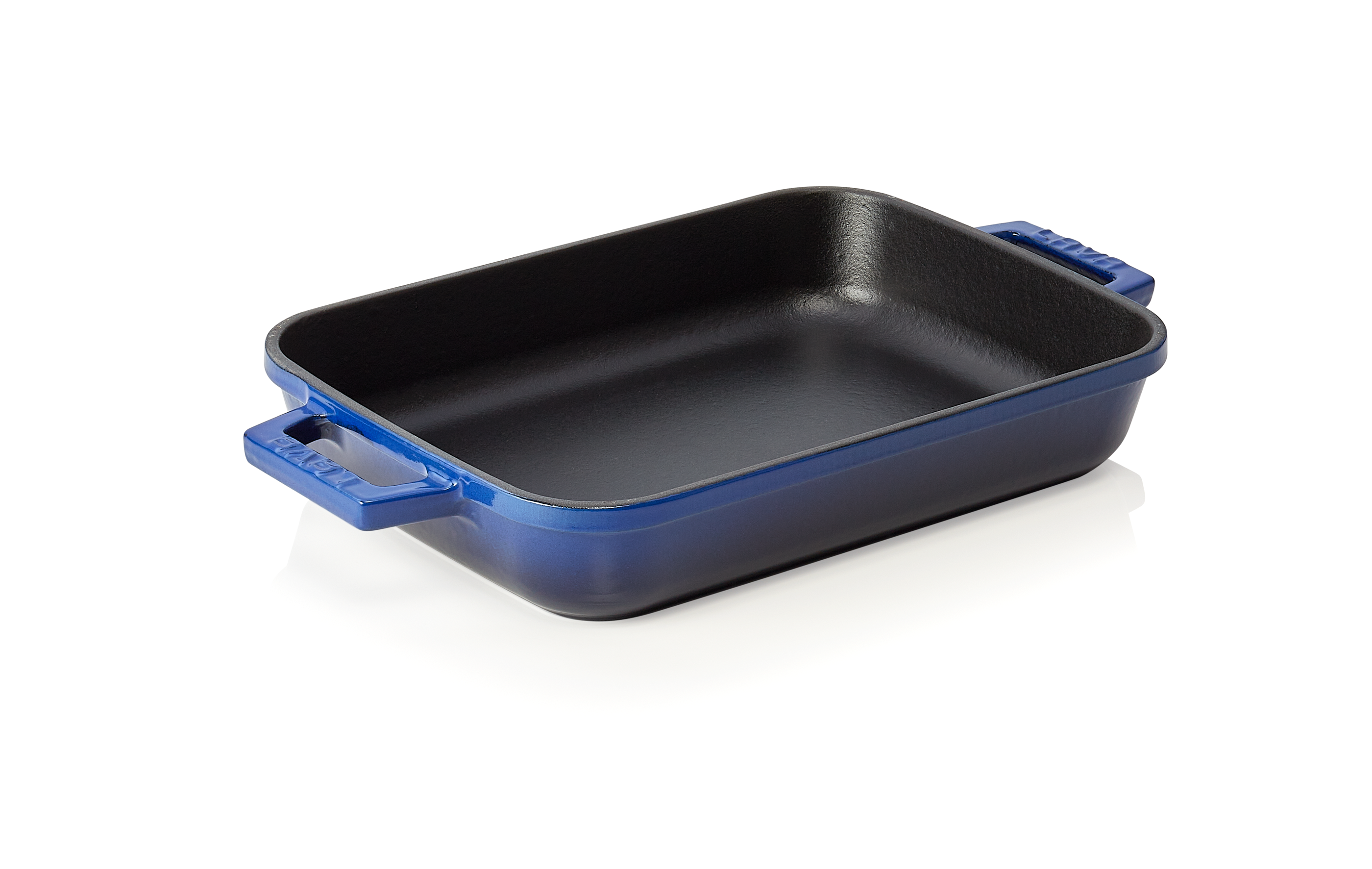 WAS Bräter 30 x 22 x 6 cm blau Gusseisen