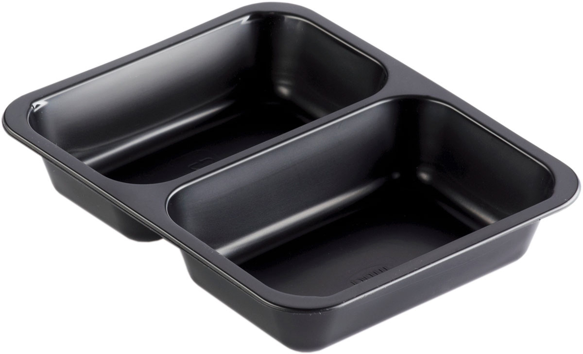 Duni PP-Schale Caterline 2-geteilt 227 x 178 x 40 mm