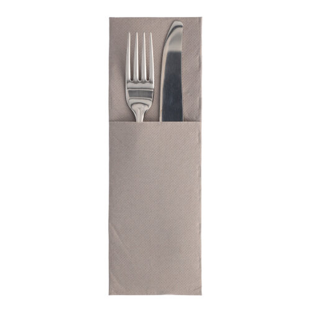 Papstar Servietten "ROYAL Collection" 48 cm x 30 cm grau mit Besteckfalz