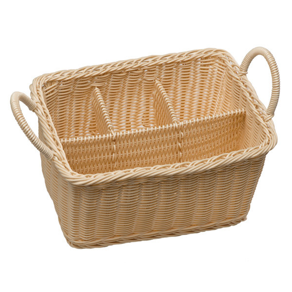 APS Besteck-Korb -ECONOMIC- 26 x 18 cm, H: 15 cm , Polypropylen, beige