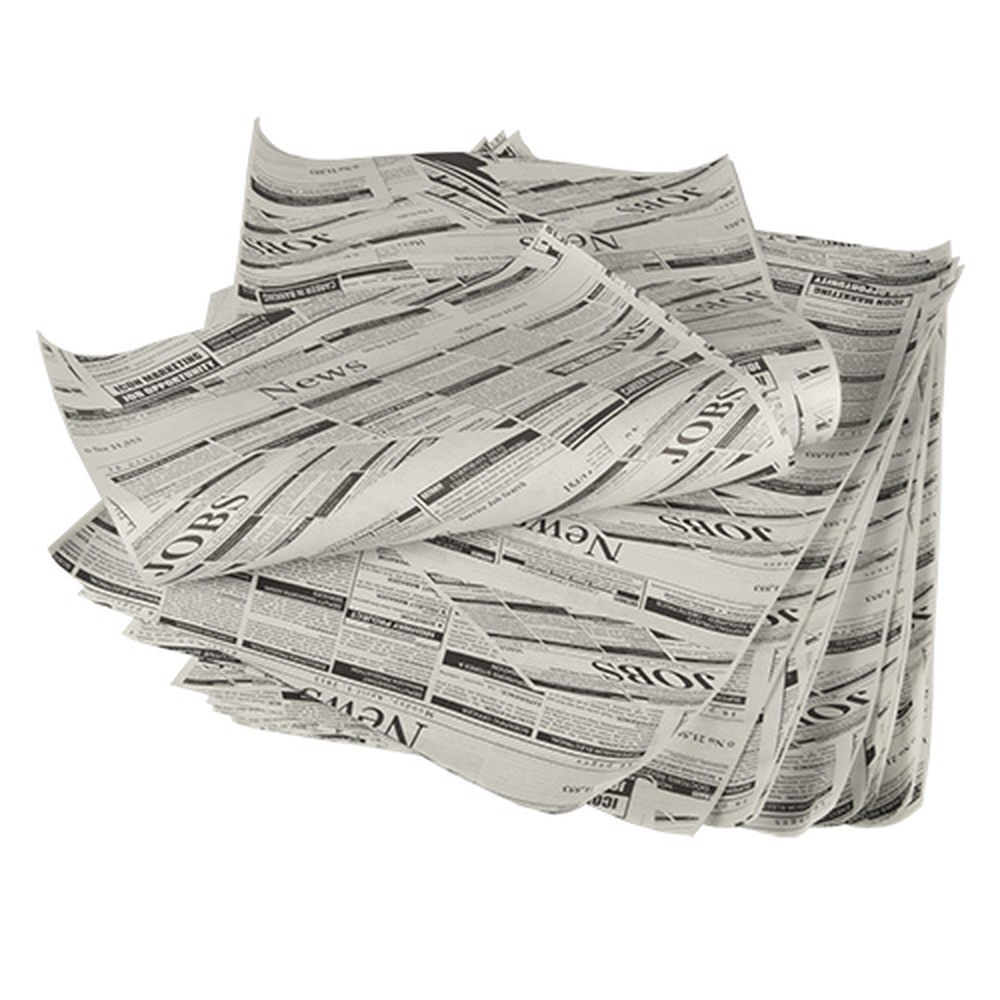 Papstar kg Einschlagpapiere, Cellulose 35 cm x 25 cm "Newsprint"