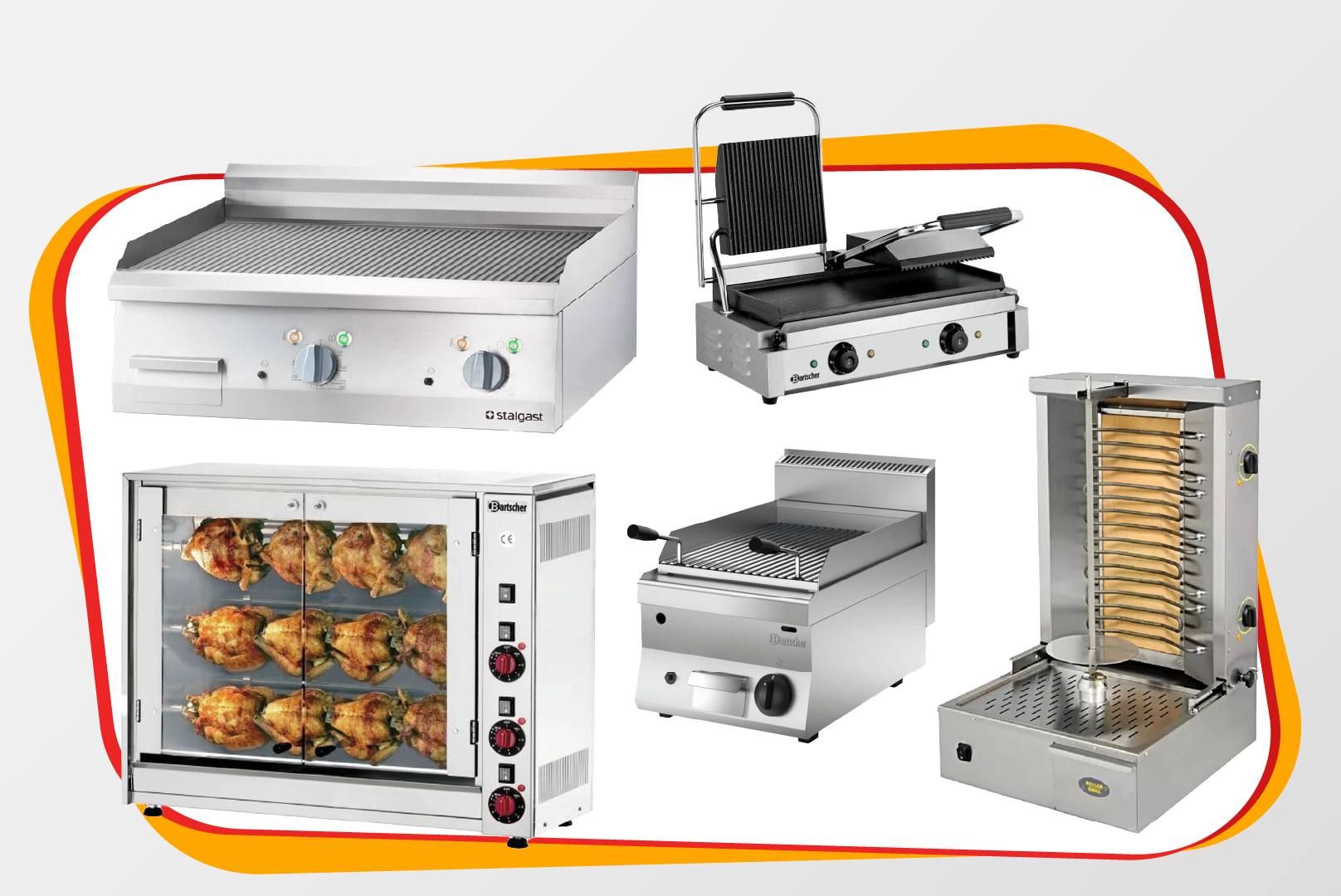 Grill, Grillplatten, Gastrogerät, Backofen, Frites/Bratgerät