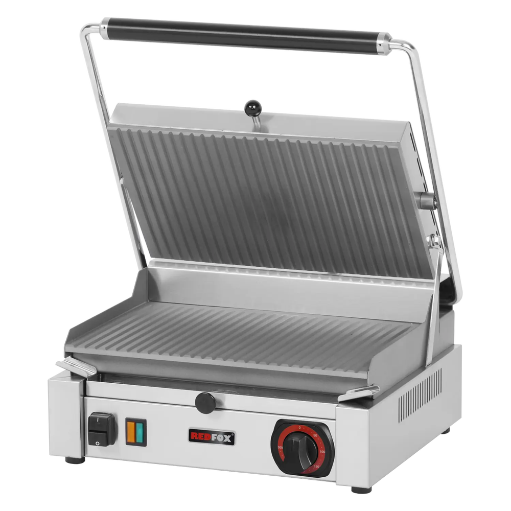 RM Gastro Kontaktgrill geriffelt elektrisch 37x24 230 V / REDFOX - PM 2015 R