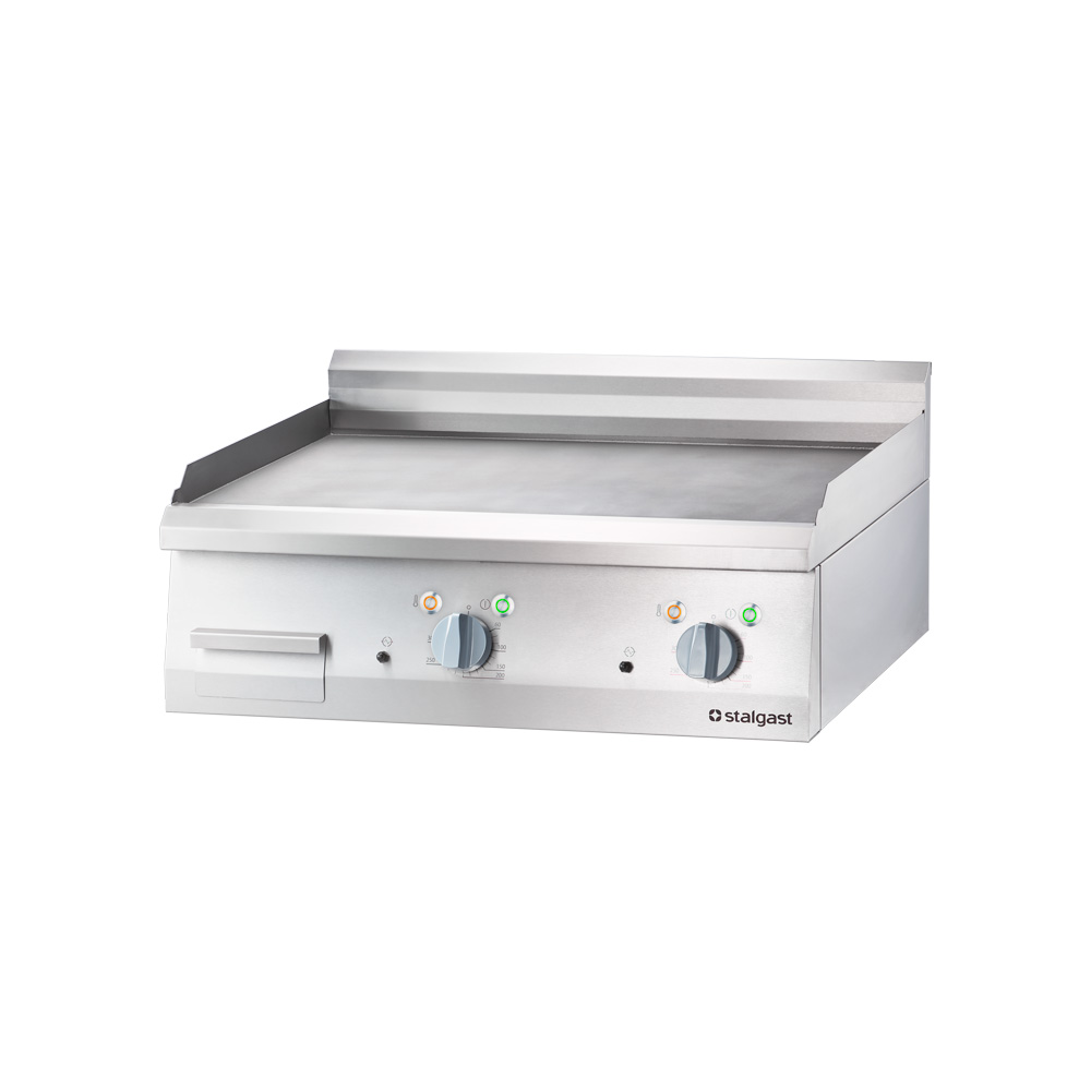 Stalgast Elektro-Griddleplatte als Tischgerät, 800x700 mm, glatte Grillfläche, S