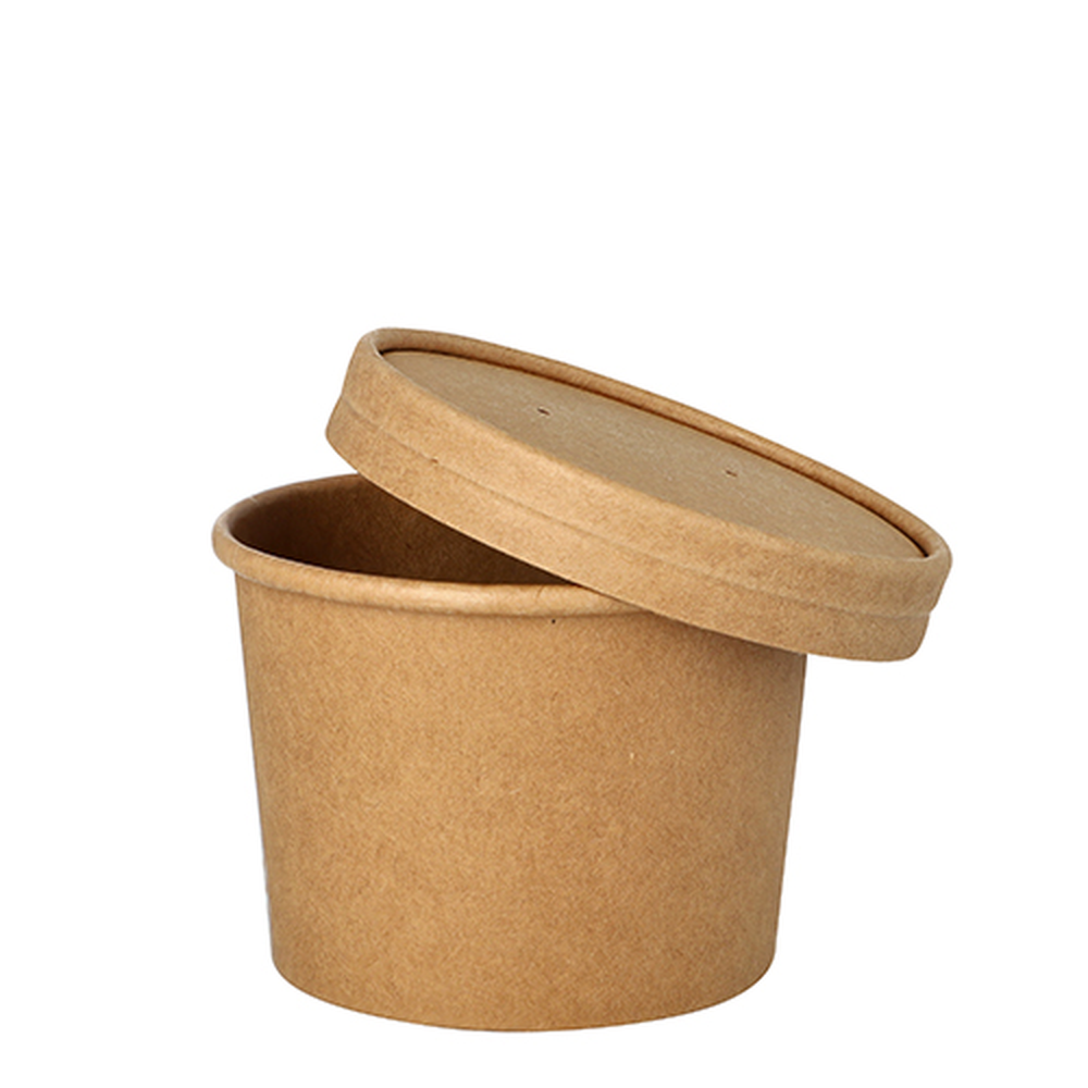Papstar Suppenbecher, Pappe rund 350 ml Ø 9,8 cm · 7 cm braun