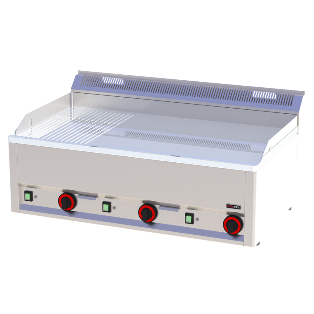 KBS Elektro-Grillplatte 3 Heizzonen Grillfläche glatt/gerillt Auftischgerät