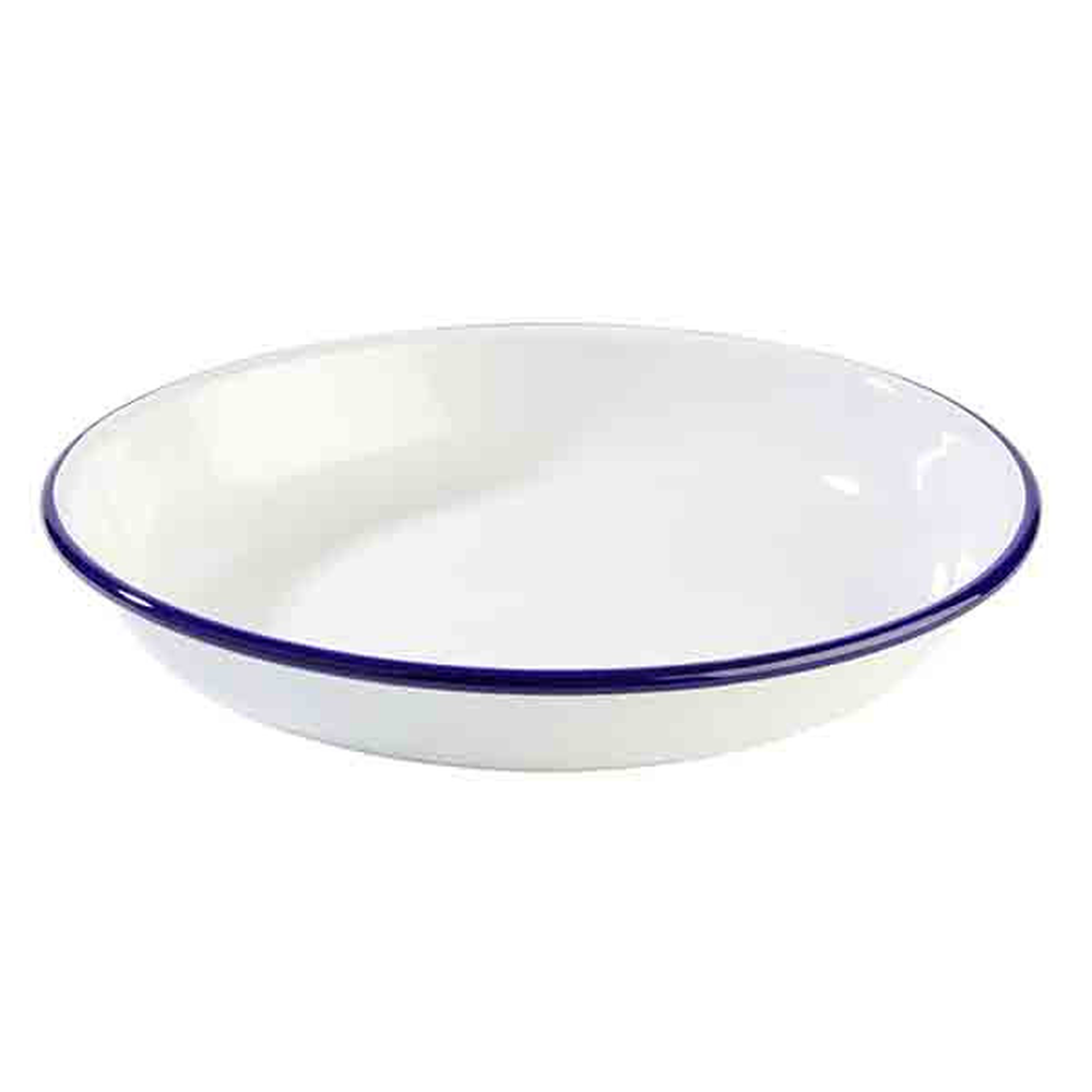 Assheuer Teller, tief -Enamelware- innen: weiß Ø 24 cm, H: 3,5 cm