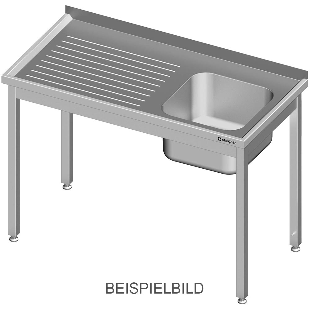 Stalgast Spültisch ohne Grundboden 1000x600x850 mm, mit einem Becken links, mit 