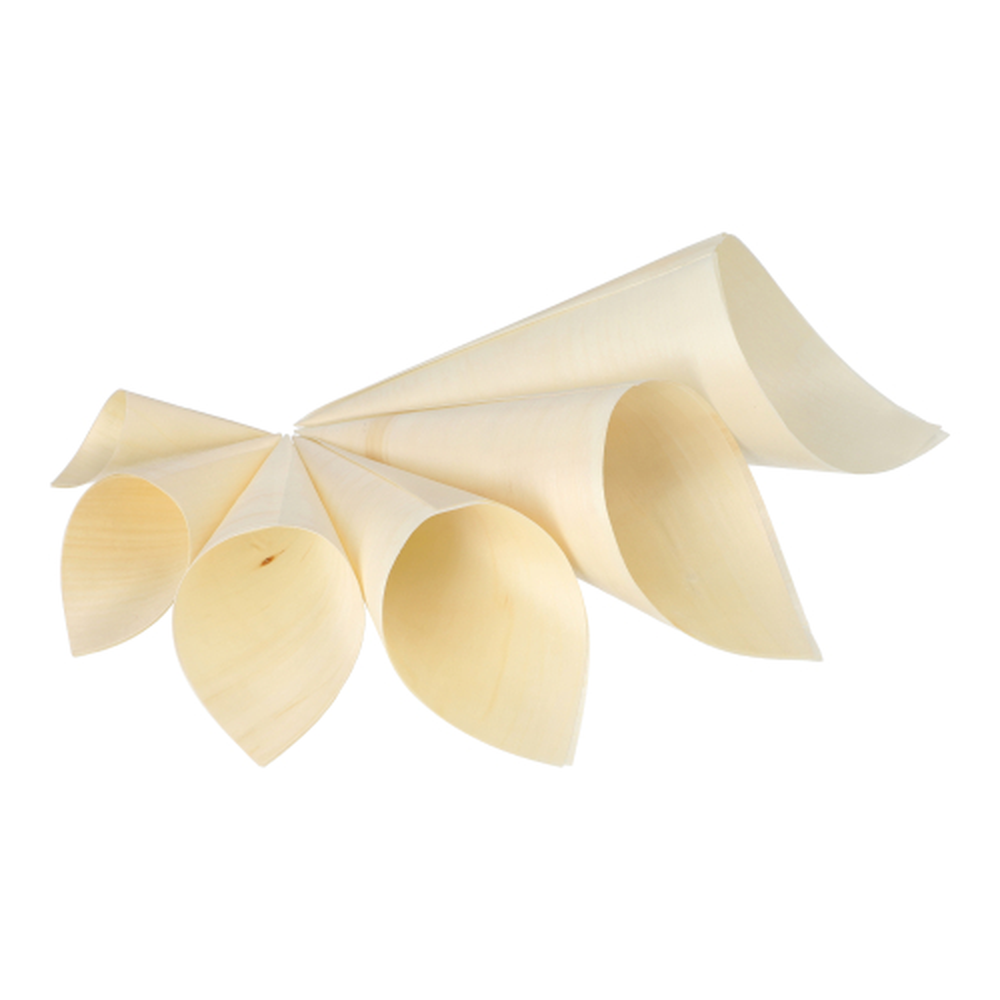 Papstar Fingerfood - Spitztüten, Holz "pure" Ø 4,5 cm · 8,5 cm