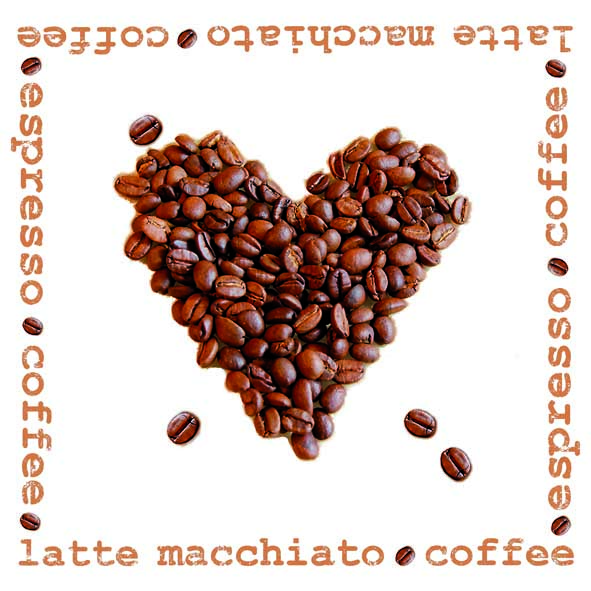 Duni Zellt.-Motiv-Serv. 24x24 cm 3-lg. 1/4F Coffee heart