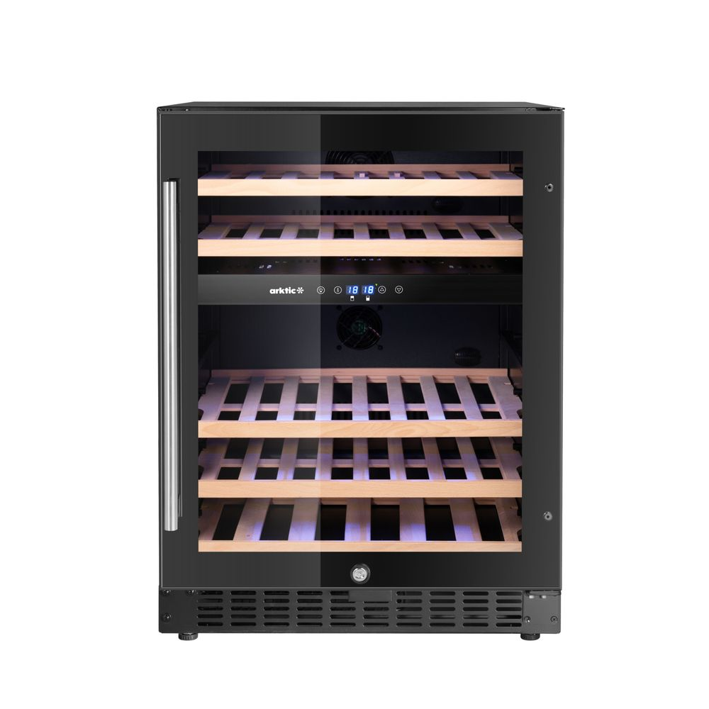Weinlager, Kühlgerät, Wein Kühlschrank, Glasfenster, Holzregale