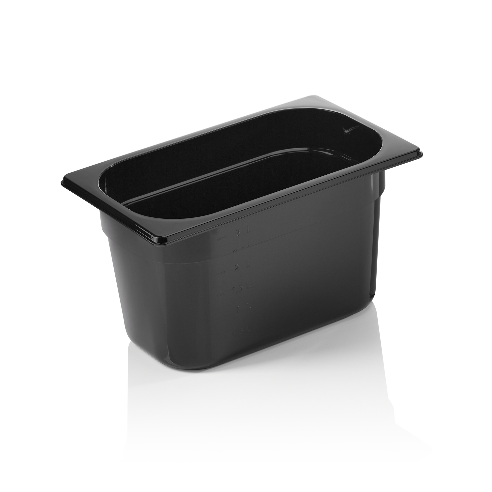 WAS GN Behälter GN 96 BLACK 1/4-150 mm, schwarz, Polycarbonat