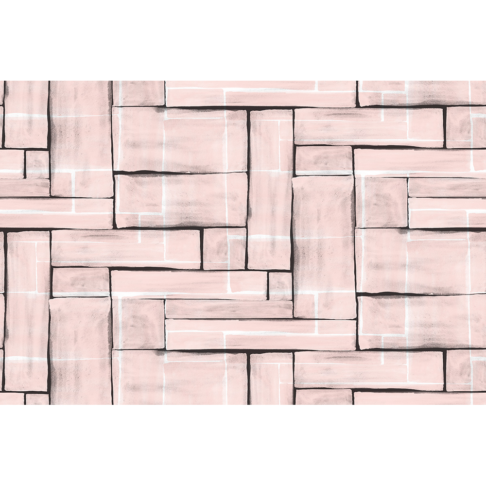 Mank Tischläufer Theo rosé-schwarz 40 cm x 24 m