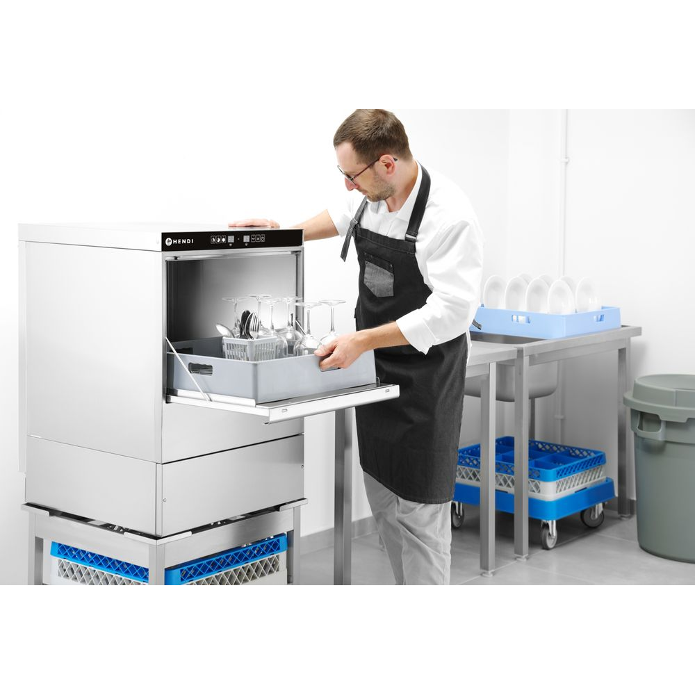 Hendi Geschirrspüler 50x50 - elektronische Steuerung, HENDI, 400V/6600W, 576x645
