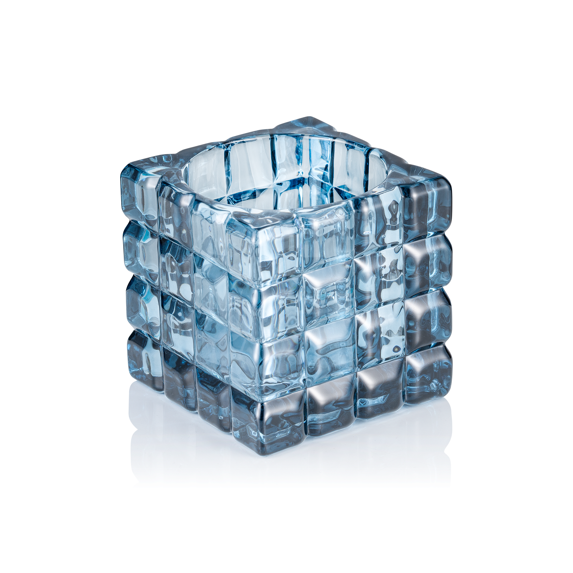 WAS Cube Steel Blue YUYU, 9 x 9 x 9 cm, Glas