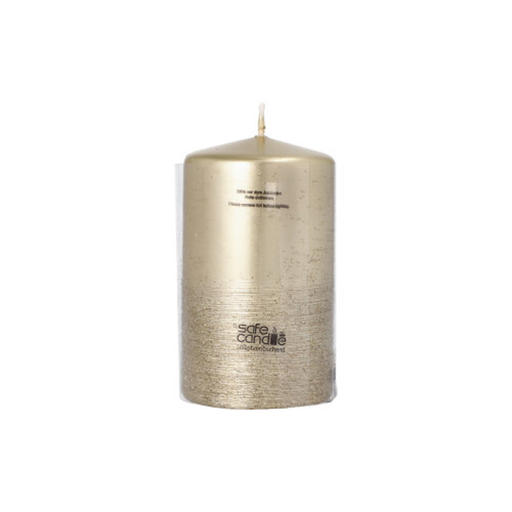 PAPSTAR Safe Candle Ø 60 mm · 100 mm gold Fia einzeln cellophan