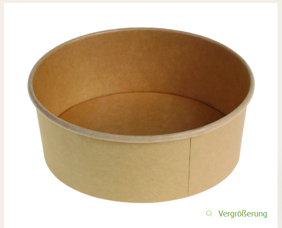 Pacovis Schale Kraft/PE 1200ml braun, Ø185x66mm