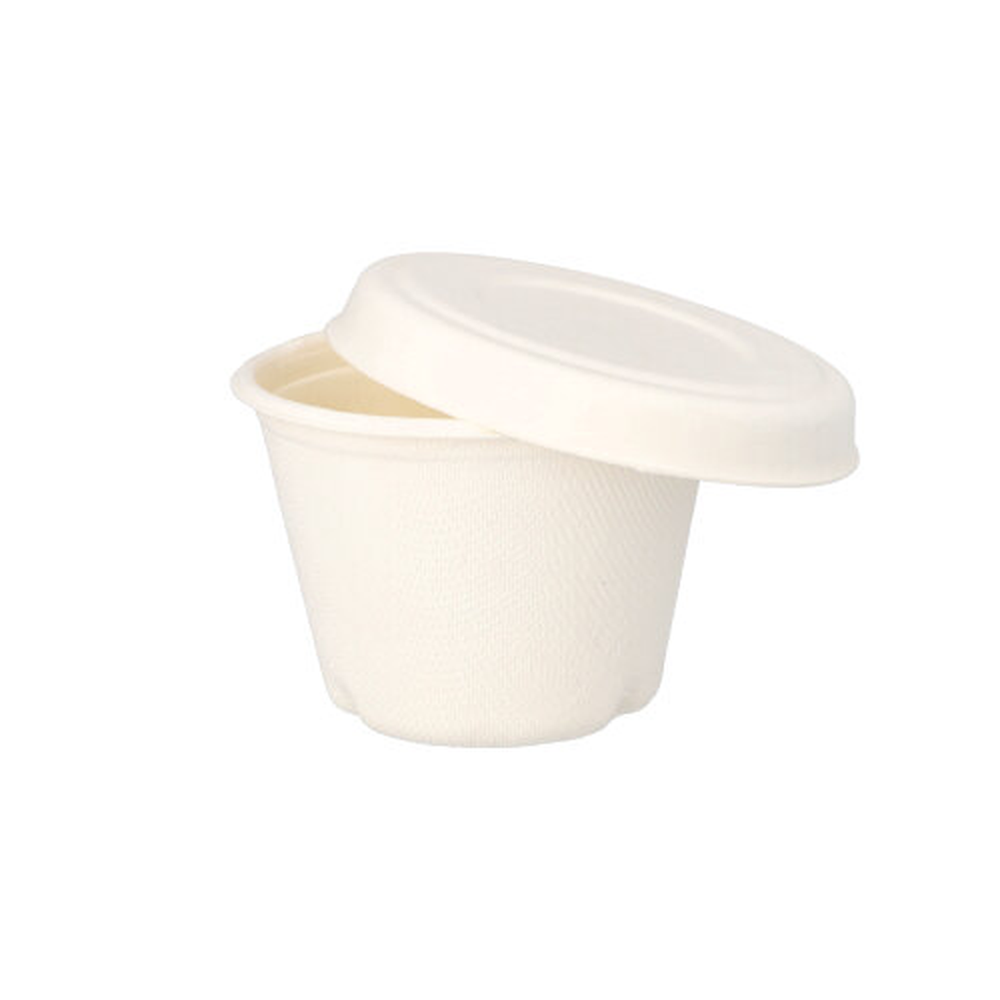 Papstar Schalen, Zuckerrohr "pure" 100 ml Ø 7,5 cm · 5,3 cm weiss