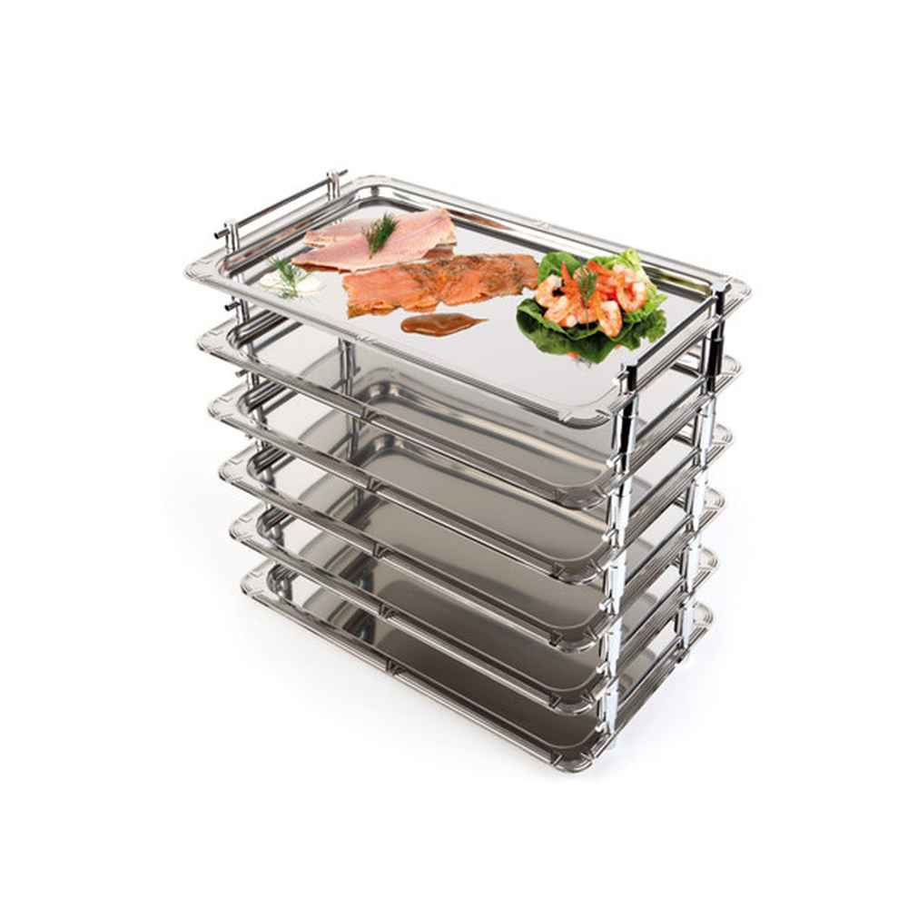 APS GN 1/1 System-Tablett 53 x 32,5 cm, Nutzhöhe 4 cm , 18/10 Edelstahl