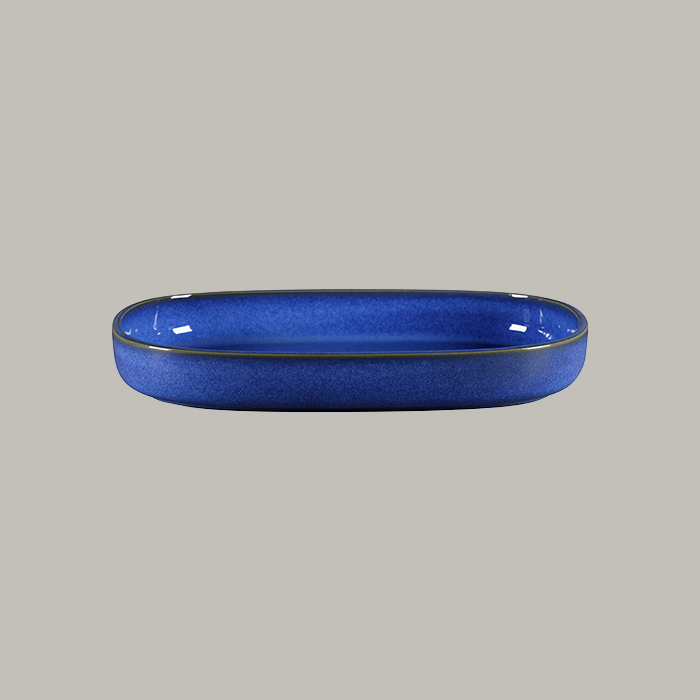 RAK Platte oval tief - cobalt  Serie: Ease L 33.2 cm / W 23.2 cm / Ht. 4.5 cm / 