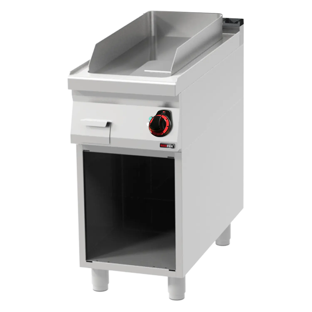 RM Gastro Grillplatte 31x65 elektrisch glatt mit Unterbau 400 V / REDFOX - FTH 9