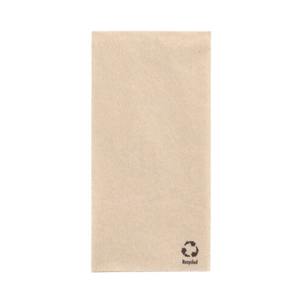Papstar Servietten, 1-lagig 1/8-Falz 33 cm x 33 cm natur aus recyceltem Papier