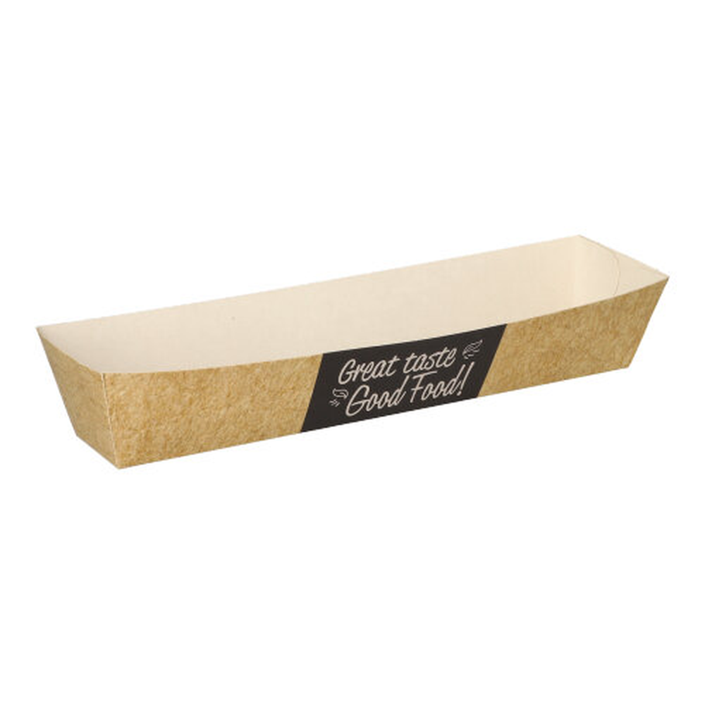 Papstar Snacktrays, Pappe "pure" 3,5 cm x 3,3 cm x 18,5 cm "Good Food"