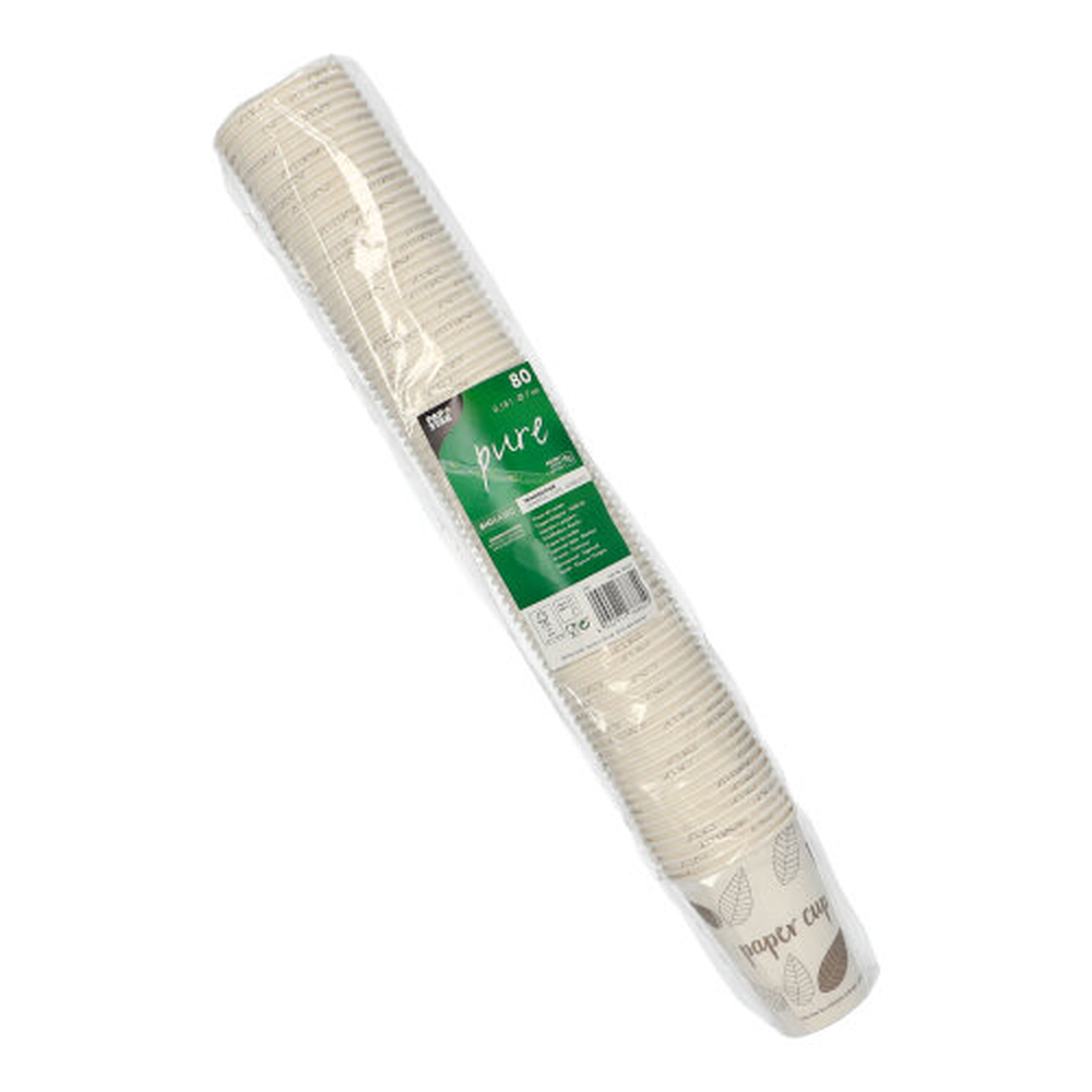 Papstar Automatenbecher, Pappe "pure" 0,18 l Ø 7 cm · 9,2 cm "ZERO"