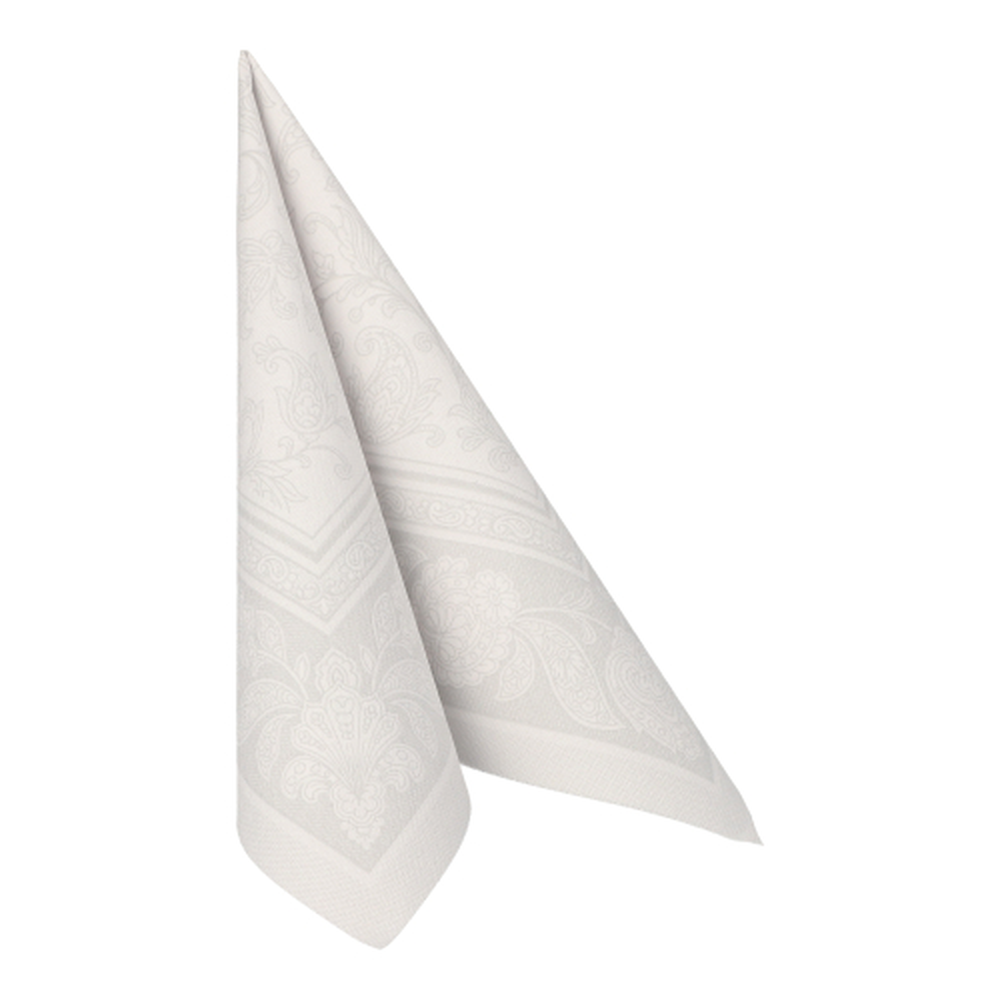 Papstar Servietten "ROYAL Collection" 1/4-Falz 40 cm x 40 cm weiss "Ornaments"