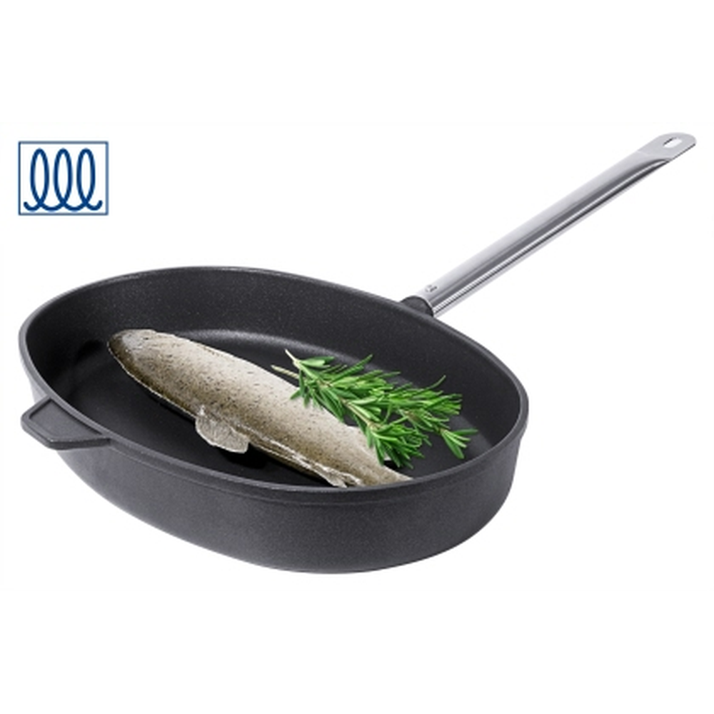 Contacto Fischbratpfanne, Aluminiumguss mit Titan-Alu-Beschichtung