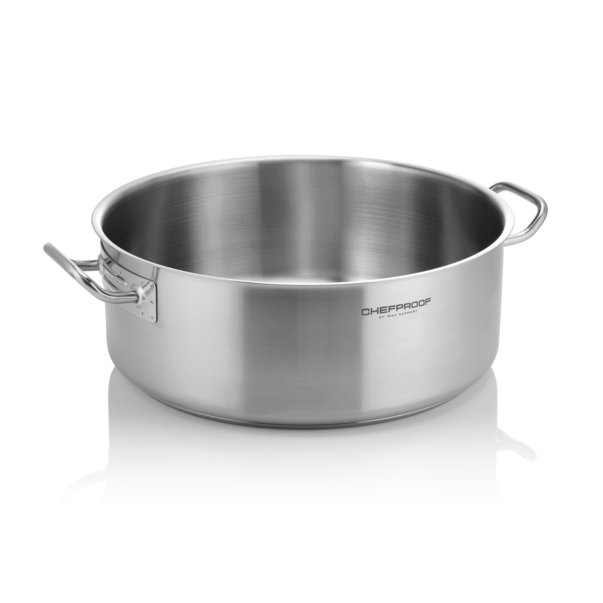 WAS Bratentopf CHEFPROOF, Ø 40 cm, 18,5 ltr., Chromnickelstahl 18/10
