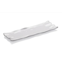 WAS Ruffle Square Platte, 53 x 17,8 cm, weiß, Melamin