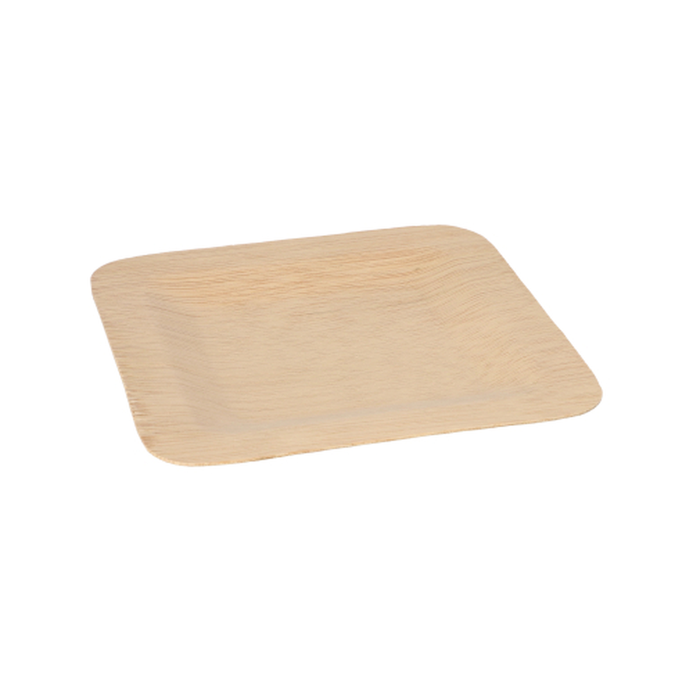 Papstar Teller, Bambus "pure" eckig 1,5 cm x 18 cm x 18 cm