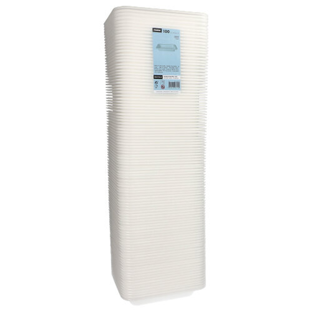 Papstar Siegelschalen, XPS 900 ml 4,2 cm x 18,5 cm x 23,5 cm weiss laminiert