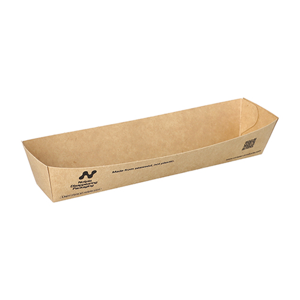 Papstar Snacktrays, Pappe "NOTPLA" 3,5 cm x 3,3 cm x 18,5 cm braun