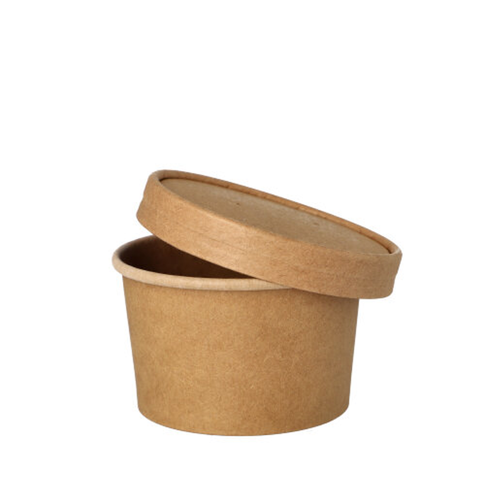 Papstar Suppenbecher, Pappe rund 230 ml Ø 9,8 cm · 6 cm braun