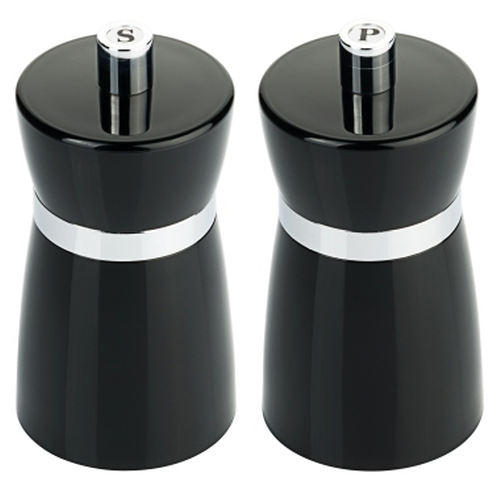 Contacto Salz-/Pfeffermühlen-Set schwarz, 10 cm