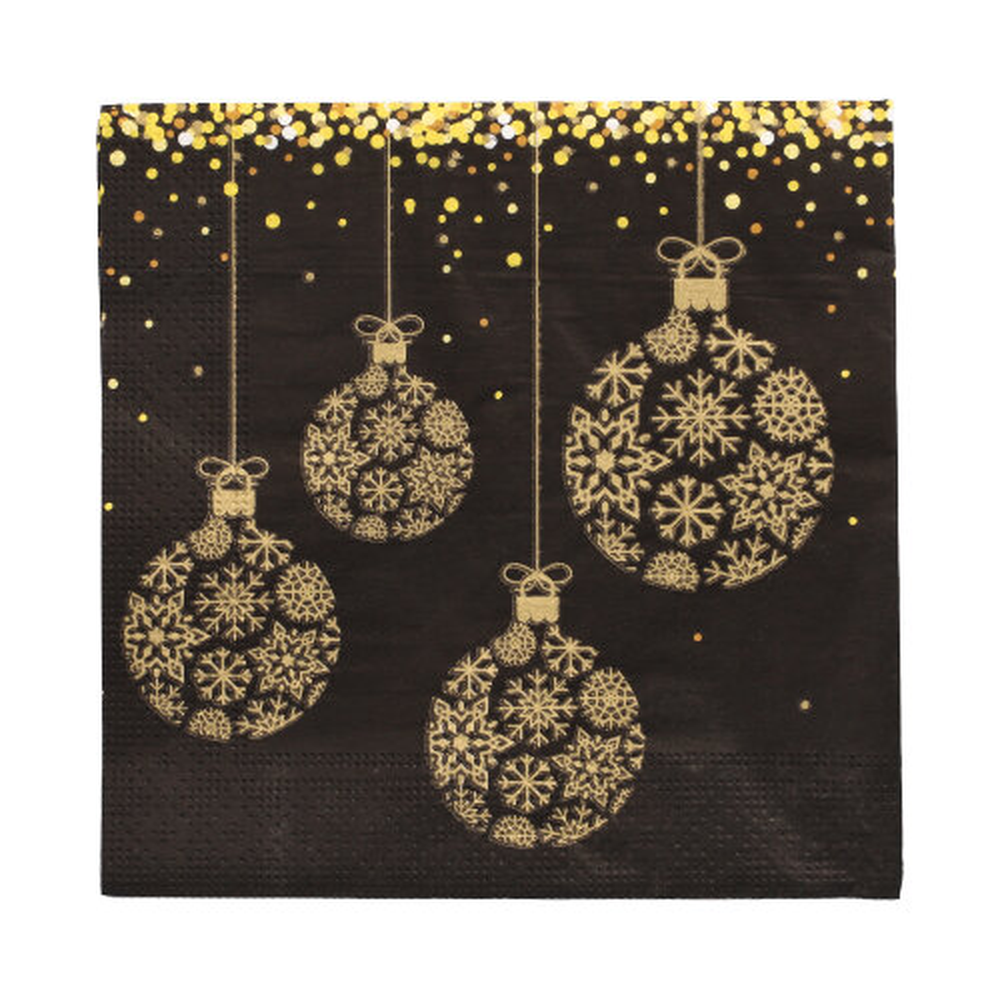 Papstar Servietten, 3-lagig 1/4-Falz 33 cm x 33 cm "Boules Baroque"