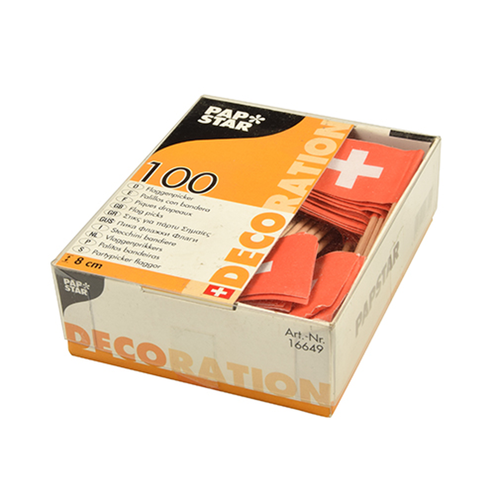 Papstar Deko-Picker 8 cm "Schweiz"