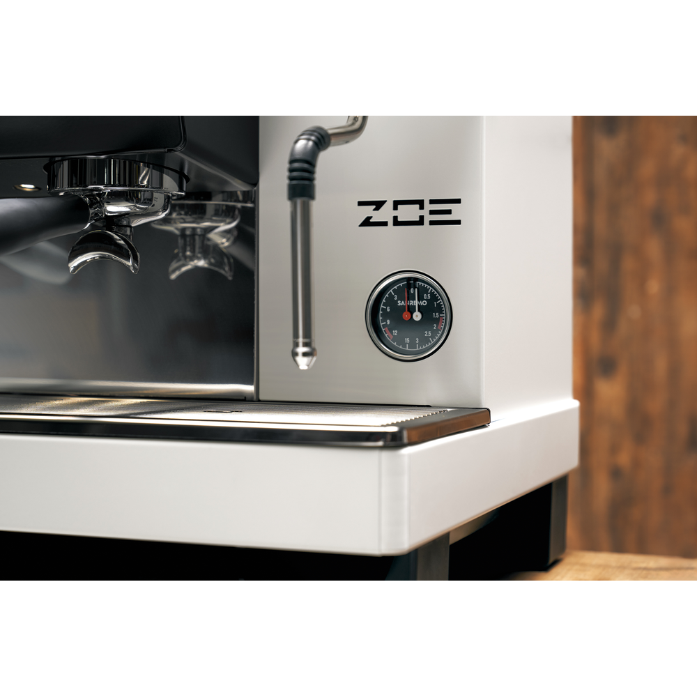 Sanremo Espressomaschine Zoe Competition, 2 Gruppen weiß Man. Dampf