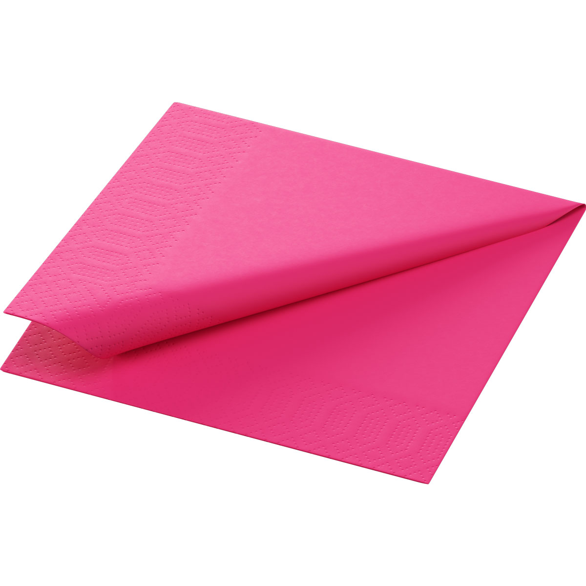 Duni Zelltuchservietten 24 x 24 cm 3-lagig 1/4 Falz fuchsia