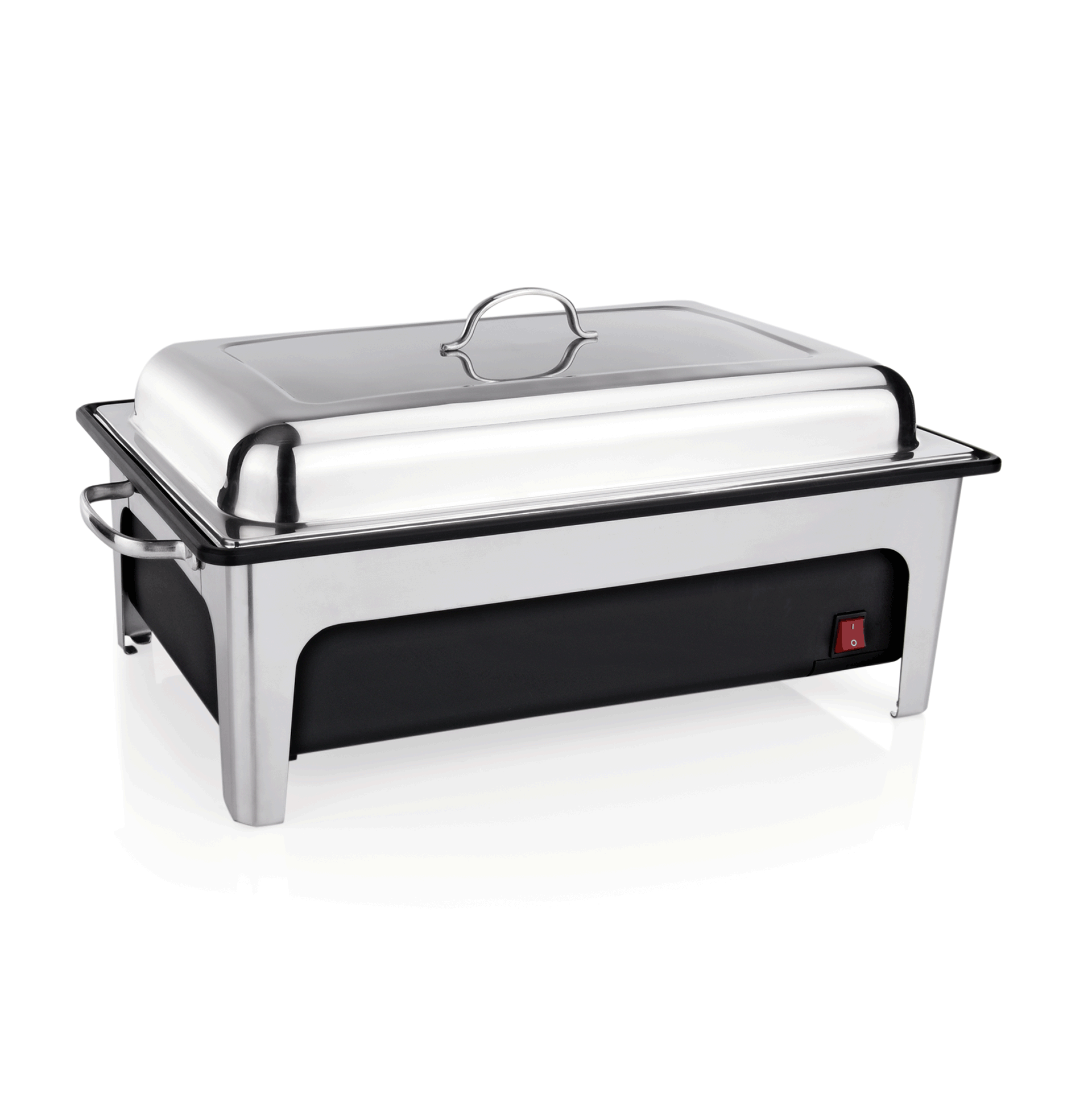 WAS Elektro Chafing Dish GN 1/1, 64 x 35 x 26 cm, Polypropylen, Chromnickelstahl