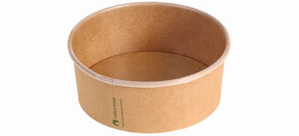 Pacovis Salatschalen Kraft/PLA, 300ml, Ø120x45mm, naturesse