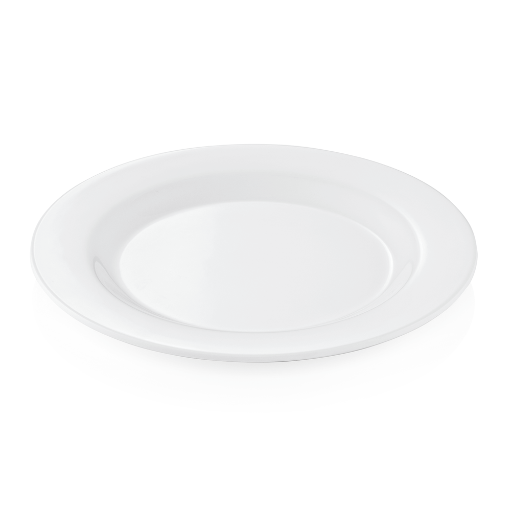 WAS Teller Set, flach, Ø 20 cm, weiß, Set á 12 Stück, Melamin