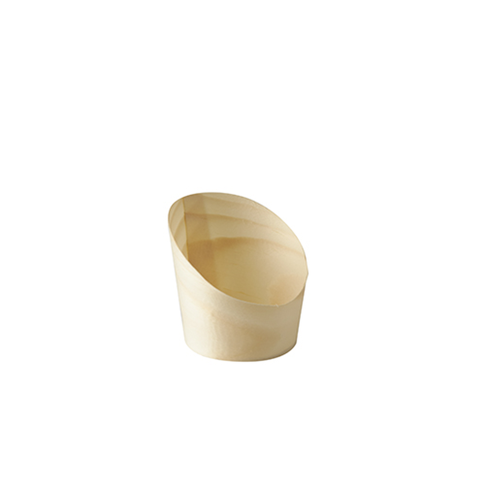 Papstar Snackbecher, Holz "pure" Ø 5,5 cm · 6,5 cm