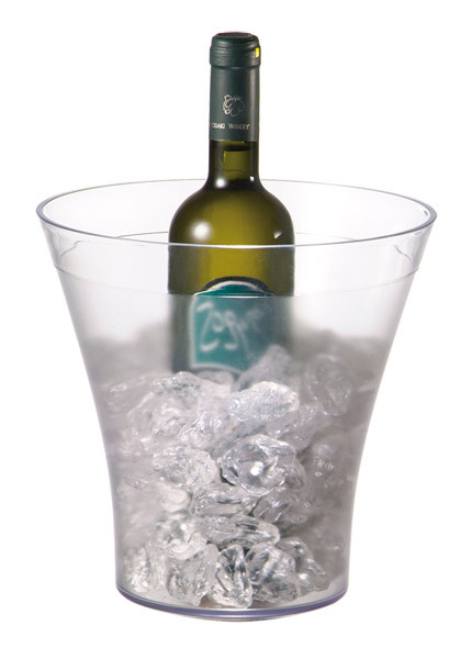 APS Wein- / Sektkühler Ø (oben) 22 cm, H: 23 cm , SAN, transparent gefrostet