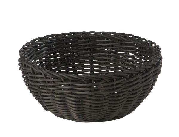 APS Korb, rund Ø 20 cm, H: 8 cm , Polypropylen, schwarz