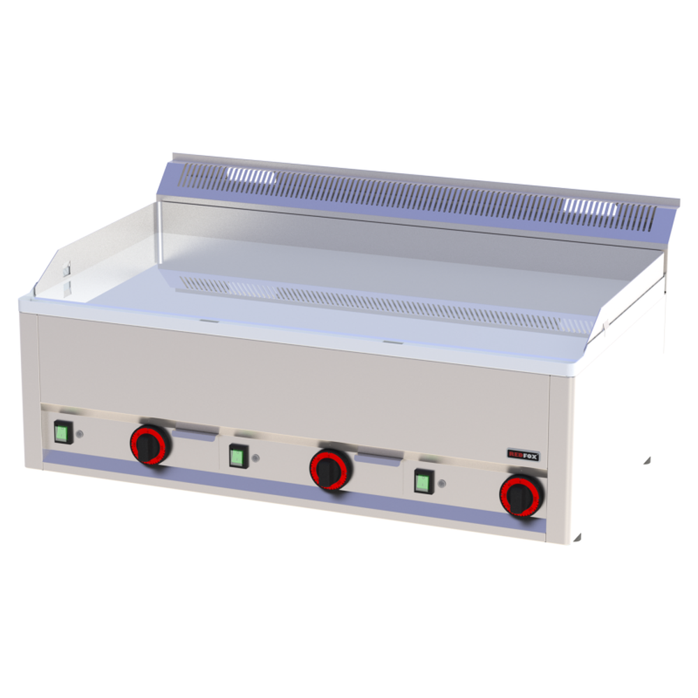 KBS Elektro-Grillplatte 3 Heizzonen Grillfläche glatt hartverchromt Auftischgerä