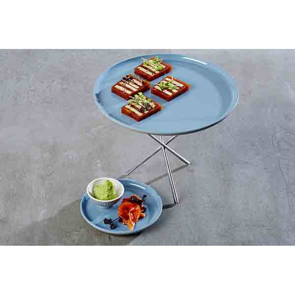 APS Buffetständer -ASIA PLUS- Ø 20,5 / Ø 16,5 cm, H: 20 cm , 18/10 Edelstahl, po